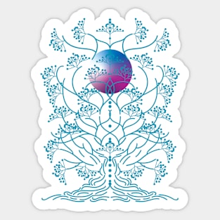 Minimalistic Tree of Life Sticker